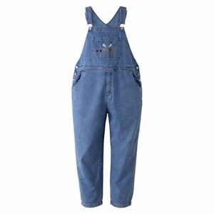 VTG C.J. Banks Women's 20W Denim Overalls Embroidered Fall Cottagecore Momcore